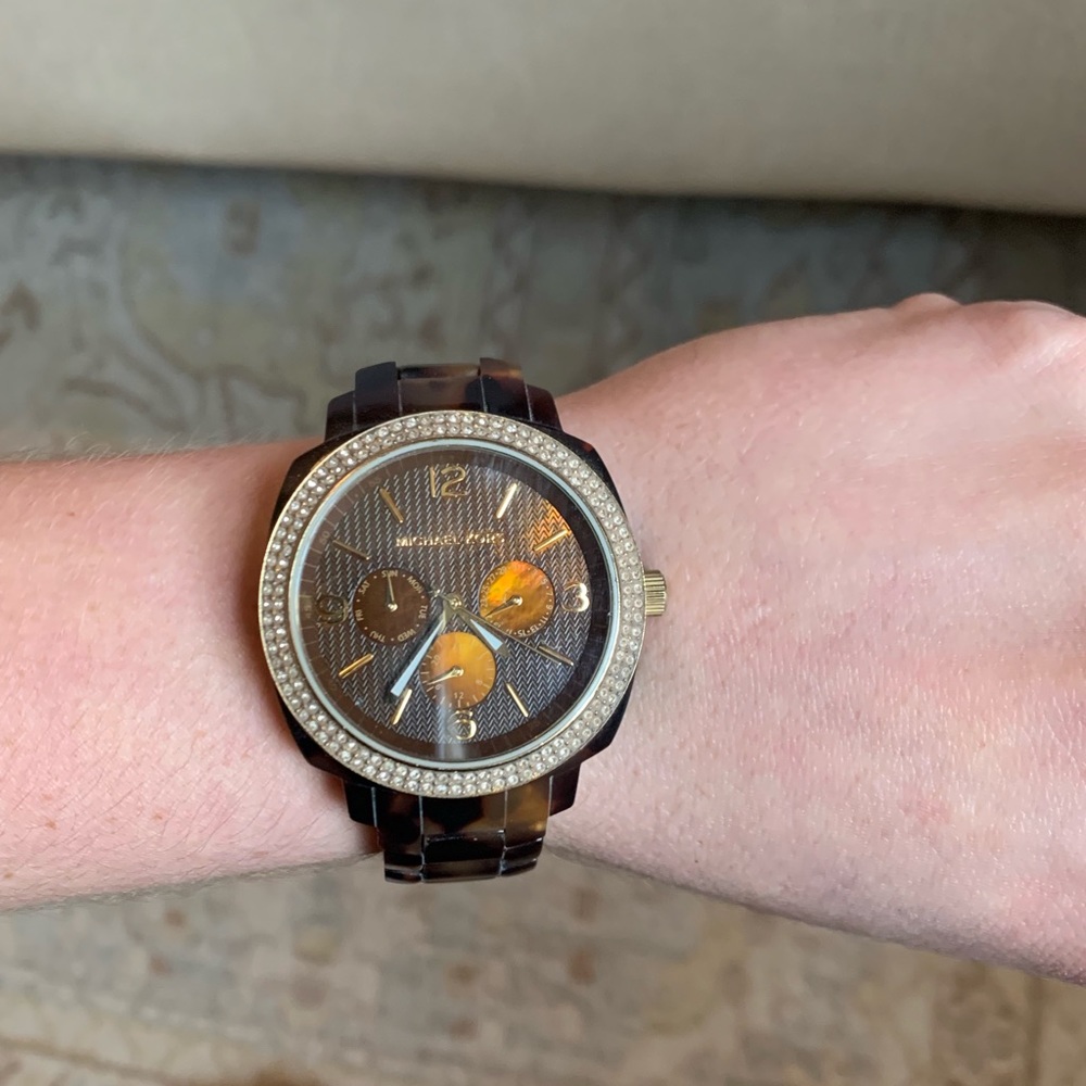 Michael Kors tortoise watch